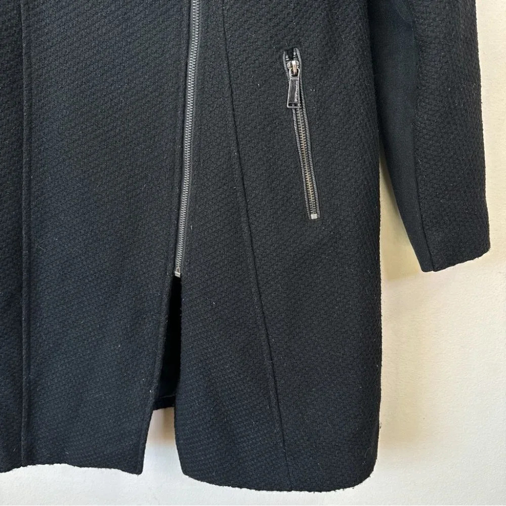 BCBGeneration Quilted Textured Long Asymmetric Zipper Jacket - Picture 9 of 16